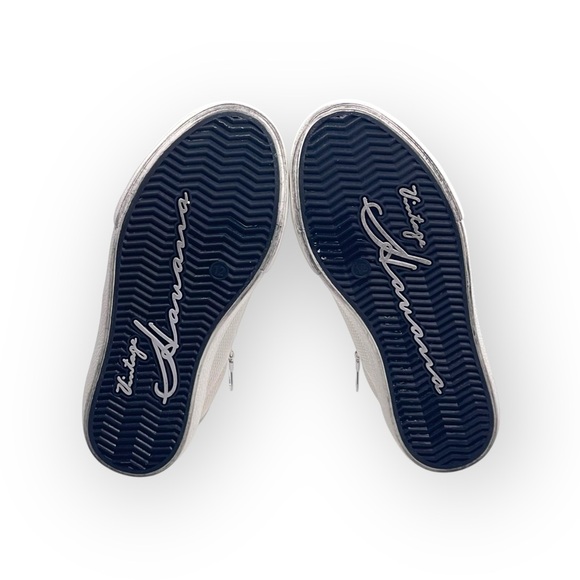 Vintage Havana 𖤐 Gita Star Sneakers 𖤐 Vegan Leather Silver Metallic Glitter 𖤐 12 - Picture 13 of 16